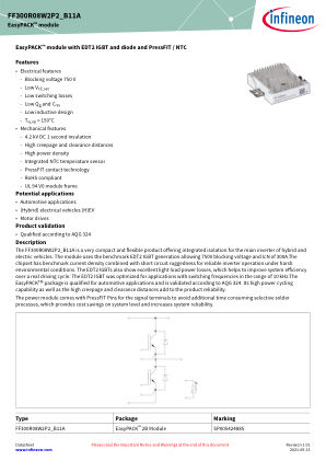 FF300R08W2P2-B11A datasheet cover page