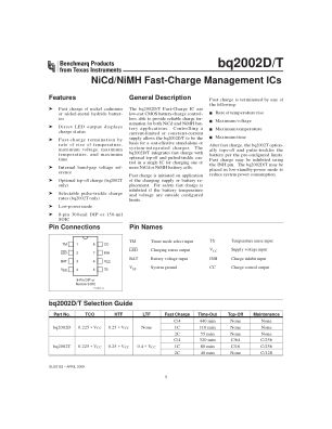 BQ2002T 数据手册首页