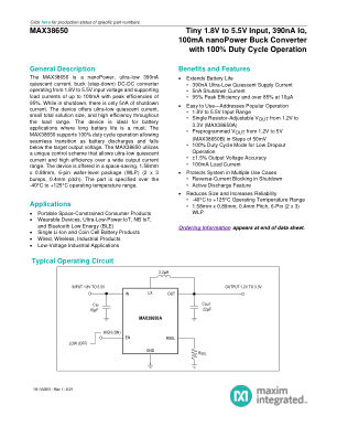 MAX38650 datasheet cover page