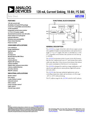 AD5398 数据手册首页