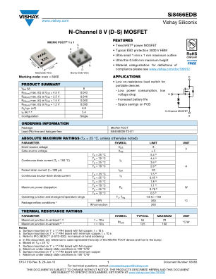 SI8466EDB 数据手册首页