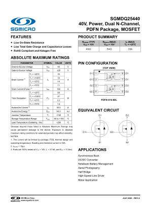 SGMDQ25440 datasheet cover page