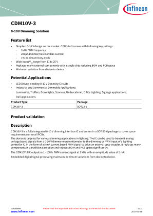 CDM10V-3 datasheet cover page