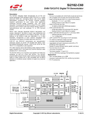 SI2162-C60-GMR datasheet cover page