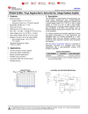 OPA2834 datasheet cover page