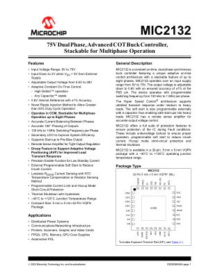 MIC2132YML-TR 数据手册首页
