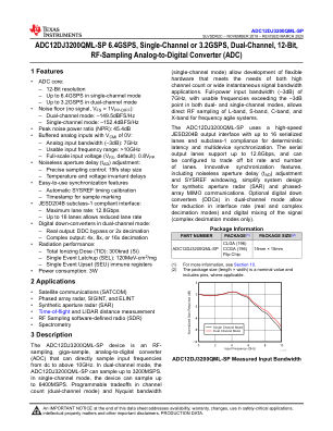 ADC12DJ3200QML-SP datasheet cover page