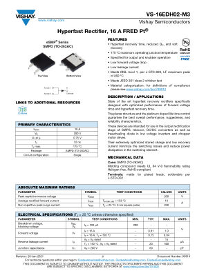VS-16EDH02-M3 datasheet cover page