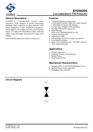 SY205205ANC datasheet cover page
