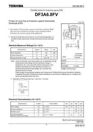 DF3A6.8FV 数据手册首页
