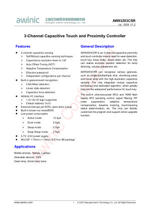 AW93203 datasheet cover page