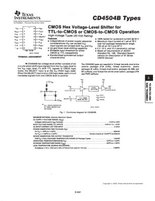 CD4504B-MIL datasheet cover page