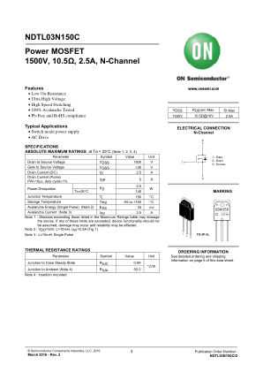 NDTL03N150C 数据手册首页