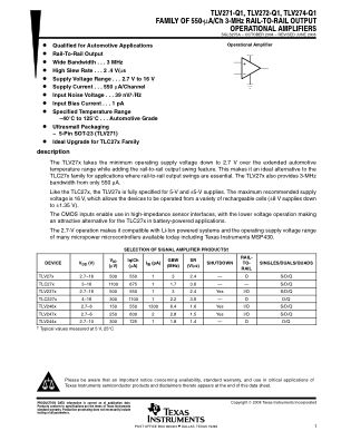 TLV274-Q1 数据手册首页