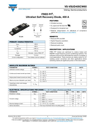 VS-VSUD405CW60 datasheet cover page