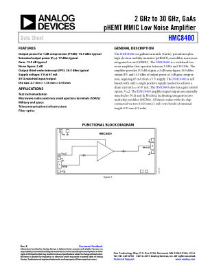 HMC8400 datasheet cover page