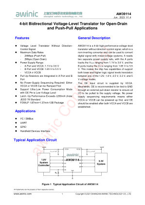 AW39114FOR datasheet cover page