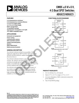 ADG622 datasheet cover page