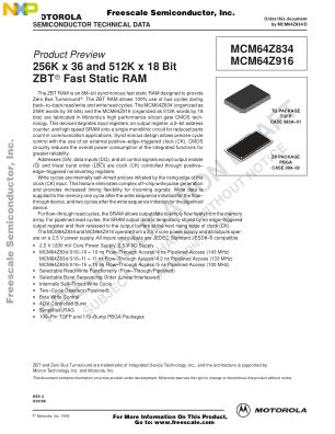 MCM64Z834 数据手册首页