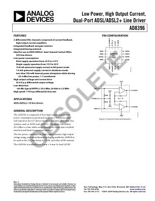 AD8396 数据手册首页