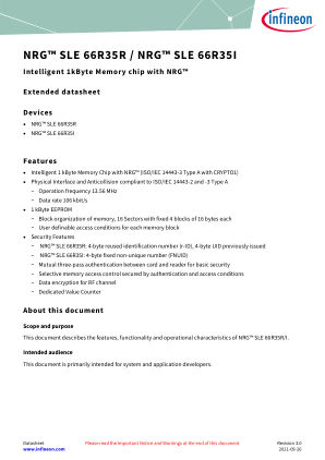 NRG-SLE66R35X datasheet cover page