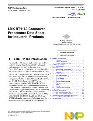 IMXRT1160AIEC datasheet cover page