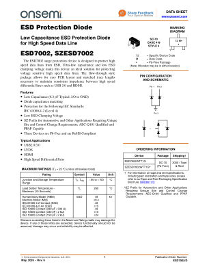 ESD7002 datasheet cover page