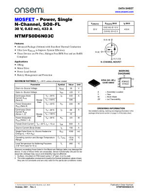 NTMFS0D6N03C 数据手册首页