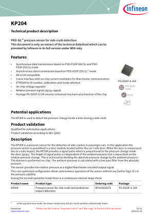 KP204 datasheet cover page