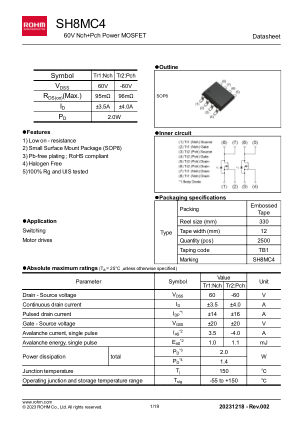 SH8MC4 datasheet cover page