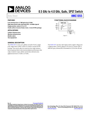 HMC1055 datasheet cover page