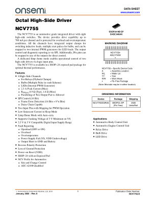 NCV7755 数据手册首页