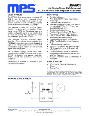 MP6654 datasheet cover page
