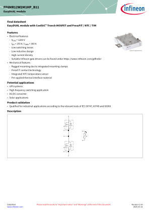 FF6MR12W2M1HP-B11 数据手册首页