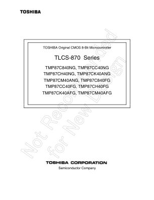 TMP87CK40AFG datasheet cover page