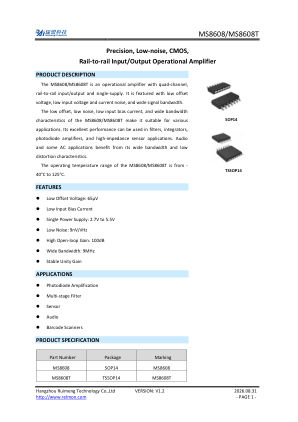 MS8608 datasheet cover page