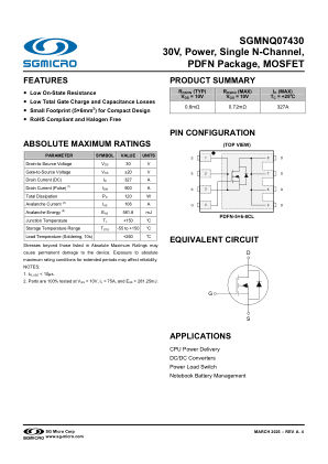 SGMNQ07430 datasheet cover page