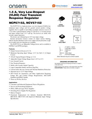 NCP57152 datasheet cover page