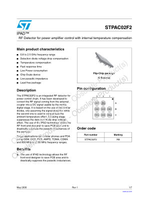 STPAC02F2 datasheet cover page