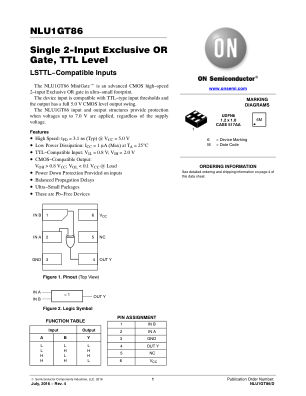 NLU1GT86 数据手册首页