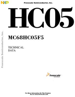 MC68HC05F5 datasheet cover page