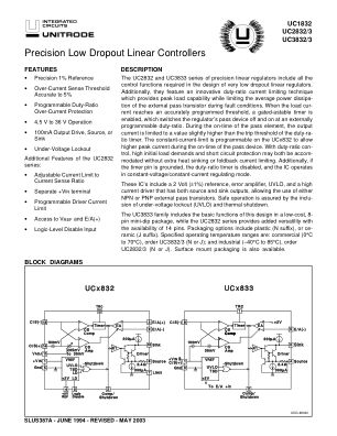 UC3833 datasheet cover page