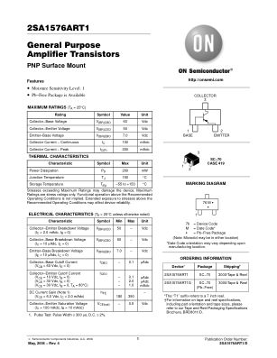 2SA1576ART1 datasheet cover page