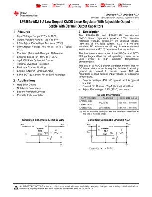 LP38692-ADJ datasheet cover page
