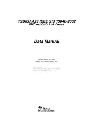TSB83AA23 datasheet cover page