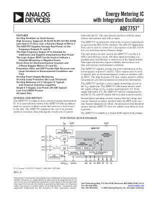 ADE7757 数据手册首页