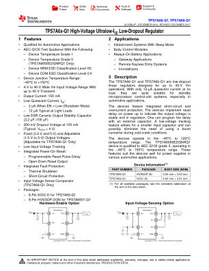 TPS7A69-Q1 datasheet cover page