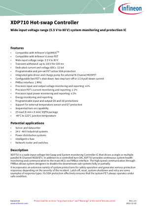 XDP710-001 datasheet cover page