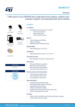 M24M01E-F datasheet cover page