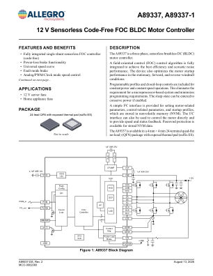 A89337-SF datasheet cover page